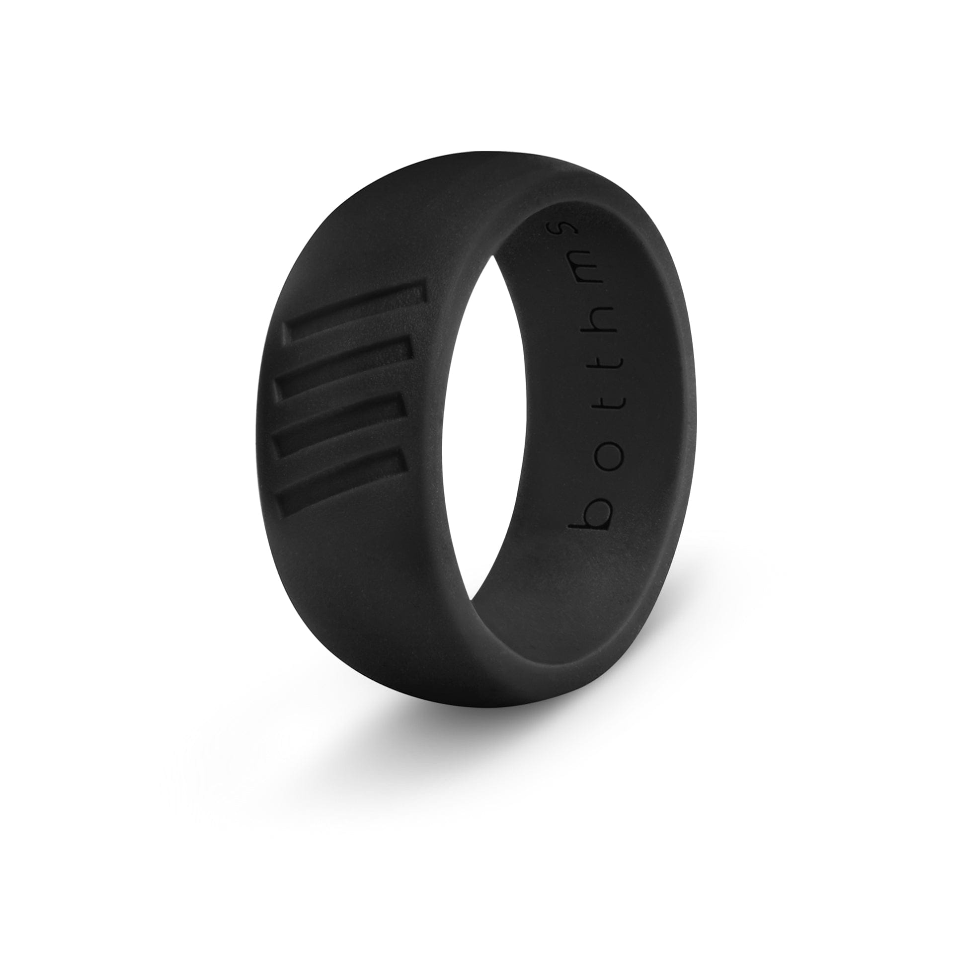 botthms botthms Black Active Stripes Silicone Ring mens silicone rings